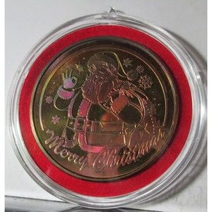 Santa Winking OKAY Copper Medallion